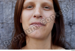 Mouth Woman White Casual Slim Pregnant Street photo references